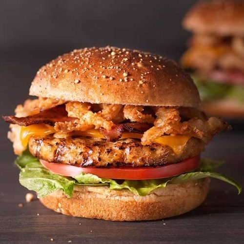 Grilled chicken burger
